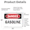 Signmission Gasoline Danger Sign, Vinyl Decal, 24in W x 18in L, 2PK OS-2PACK-DS-D-1824-L-2399 - alternate 6